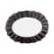 Hello Honey® 31" Black Oval Scalloped Metal Mirror